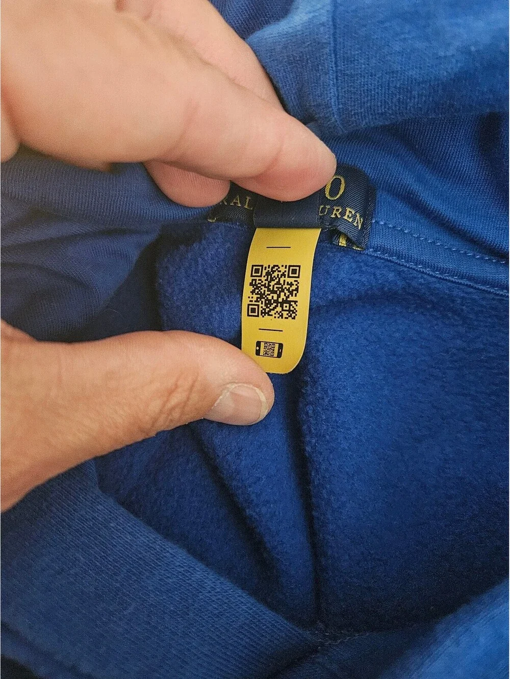 Polo Ralph Lauren Boys' Blue Polo Bear Fleece Hoodie Size M (10-12)